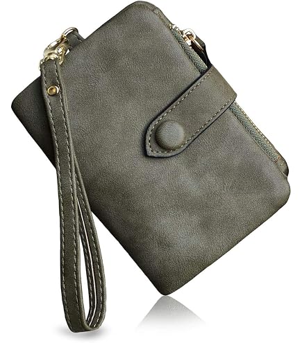 Amazon.com: CONTACTS Genuine Leather Wallet for Women Small Bifold