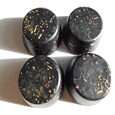 4 Black Iron Oxide Small Tower Busters Orgone Generator Energy Accumulator PERFECT GIFTING TOOL! Made 528Hz Frequency with OM Chants Many Beautiful Ingredients and Colors! blkio4OG
