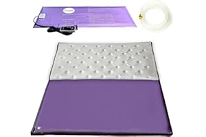 USTENROYA FreeFlow FullWave Medium PVC Foldable Water Bed Set with Smart Thermostats, Purple Queen Size No Frame Needed, Softside Water Beds for Adults & Elderly (Queen)