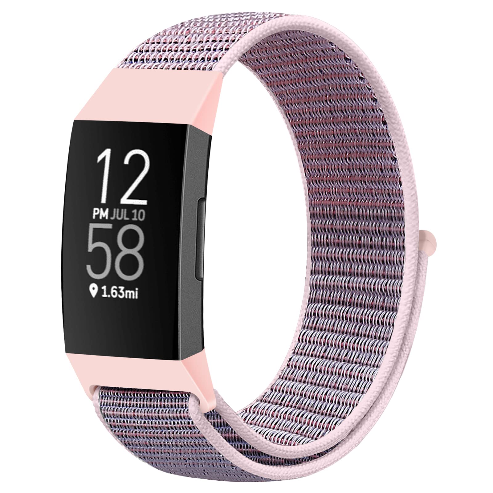 Runostrich Nylon Watch Straps Compatible with Fitbit Charge 4/Charge 3/SE, Soft Adjustable Replacement Wristband Breathable Sport Strap with Band for Women Men