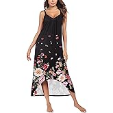 Ekouaer Women's Sleeveless Long Nightgown Full Slip Nightdress Soft Sleepdress V Neck Nightshirt