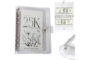 AFFITARE 12-Month Envelopes Money Saving Challenge Binder, 100 Envelopes Monthly Savings Money Book, 2.5k 5k 10k Savings Challenges Book With Envelopes (2.5K)