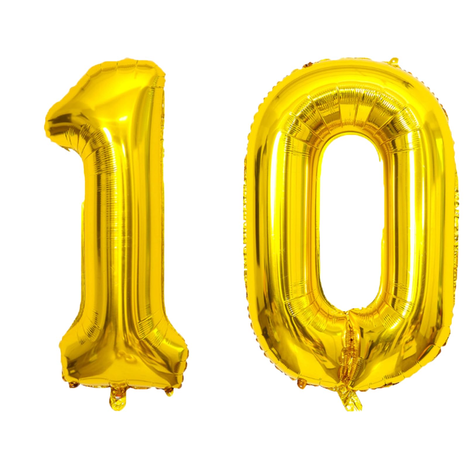 Photo 1 of SINBEE Gold 10 Number Balloon, 40 Inch Mylar Foil Reusable Party Decoration for Birthday, Anniversary, Ceremony, Business Event