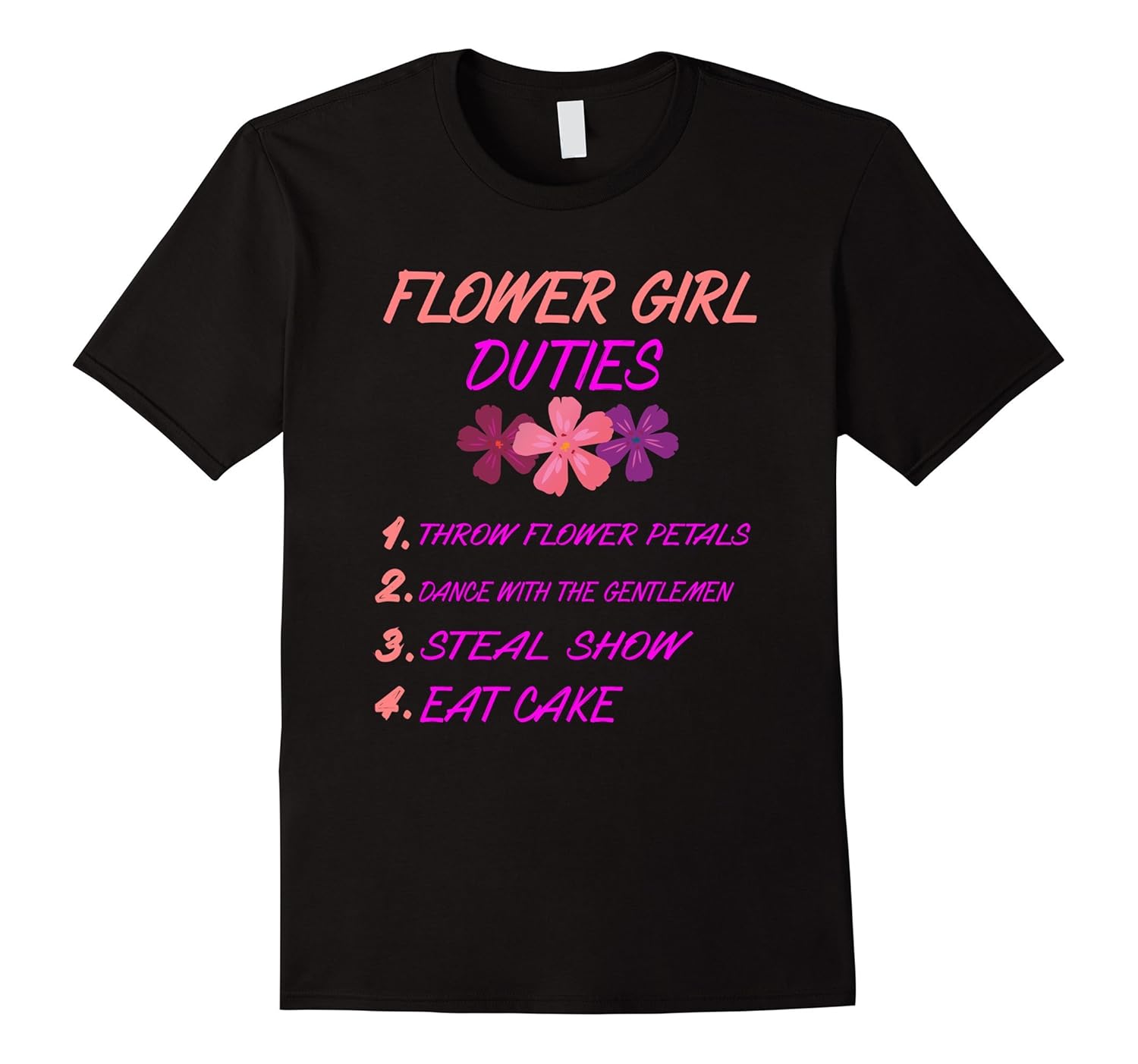 FUNNY FLOWER GIRL DUTIES TSHIRT Wedding GiftCL Colamaga