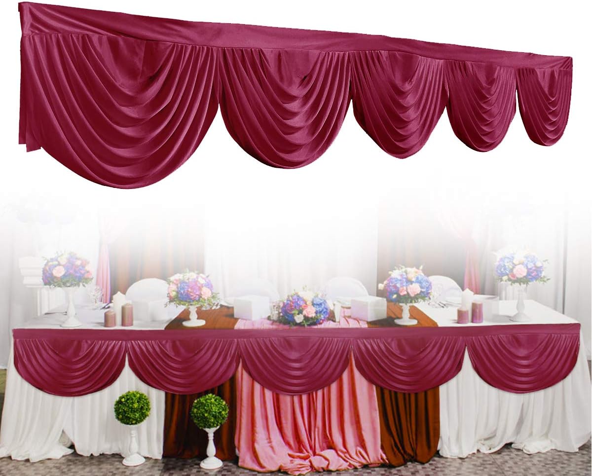 Gemitto Wedding Swag 300cm X 45cm Silk Curtain With Bandage Diy