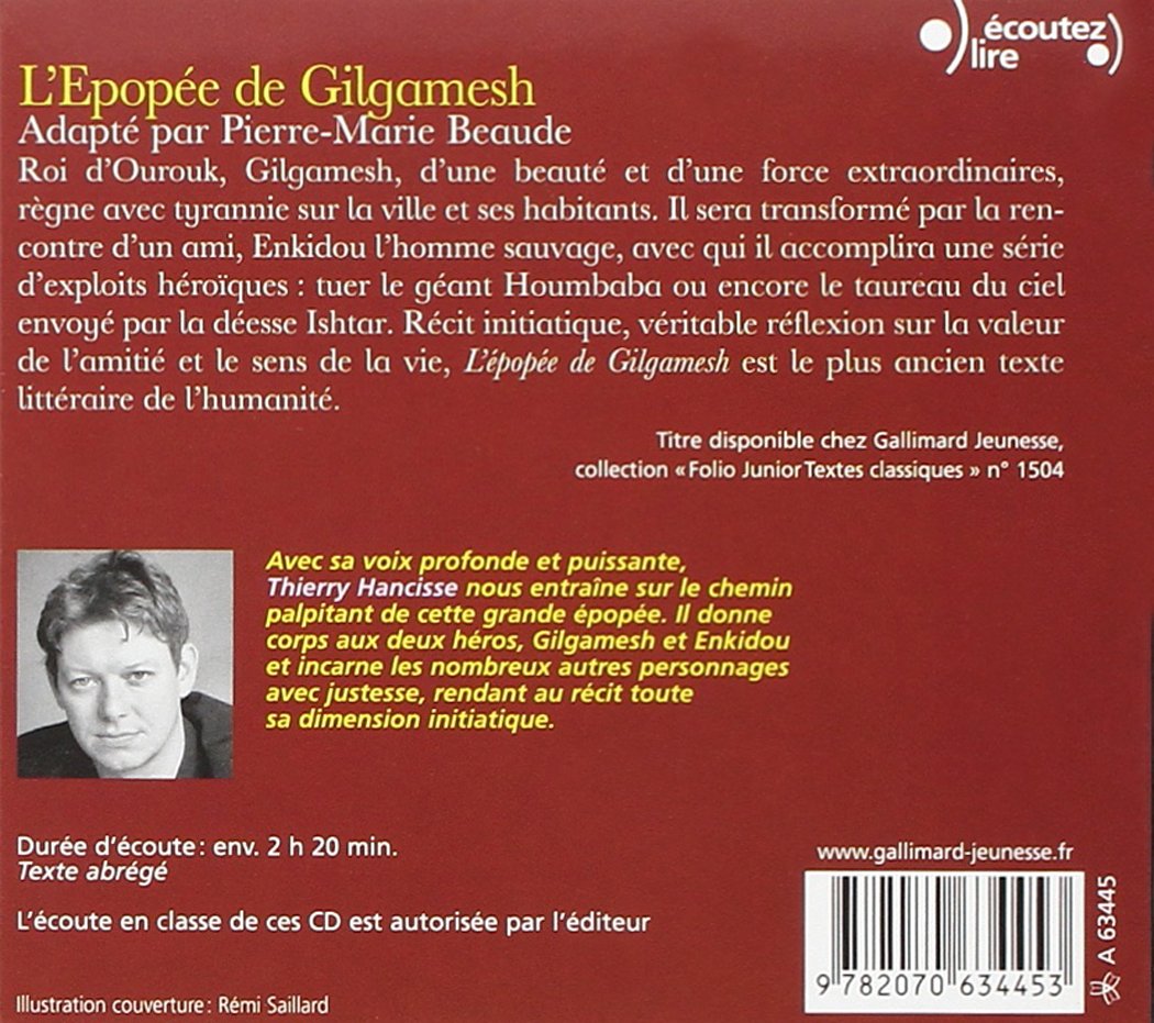 Amazon Fr L Epopee De Gilgamesh Anonymes Livres