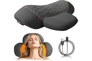 3-In-1 Neck Massager Pillow, Artuvate Neck Massager, with Heat and Traction, for Stretcher Massage (Gray)