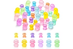 HOMICO 36 Pieces Mini Dog Figurines Luminous Mini Resin Animals Tiny Dog for Dog Birthday Decoration Dog Cake Topper Mini Animals for Dollhouse Fairy Garden Micro Landscape