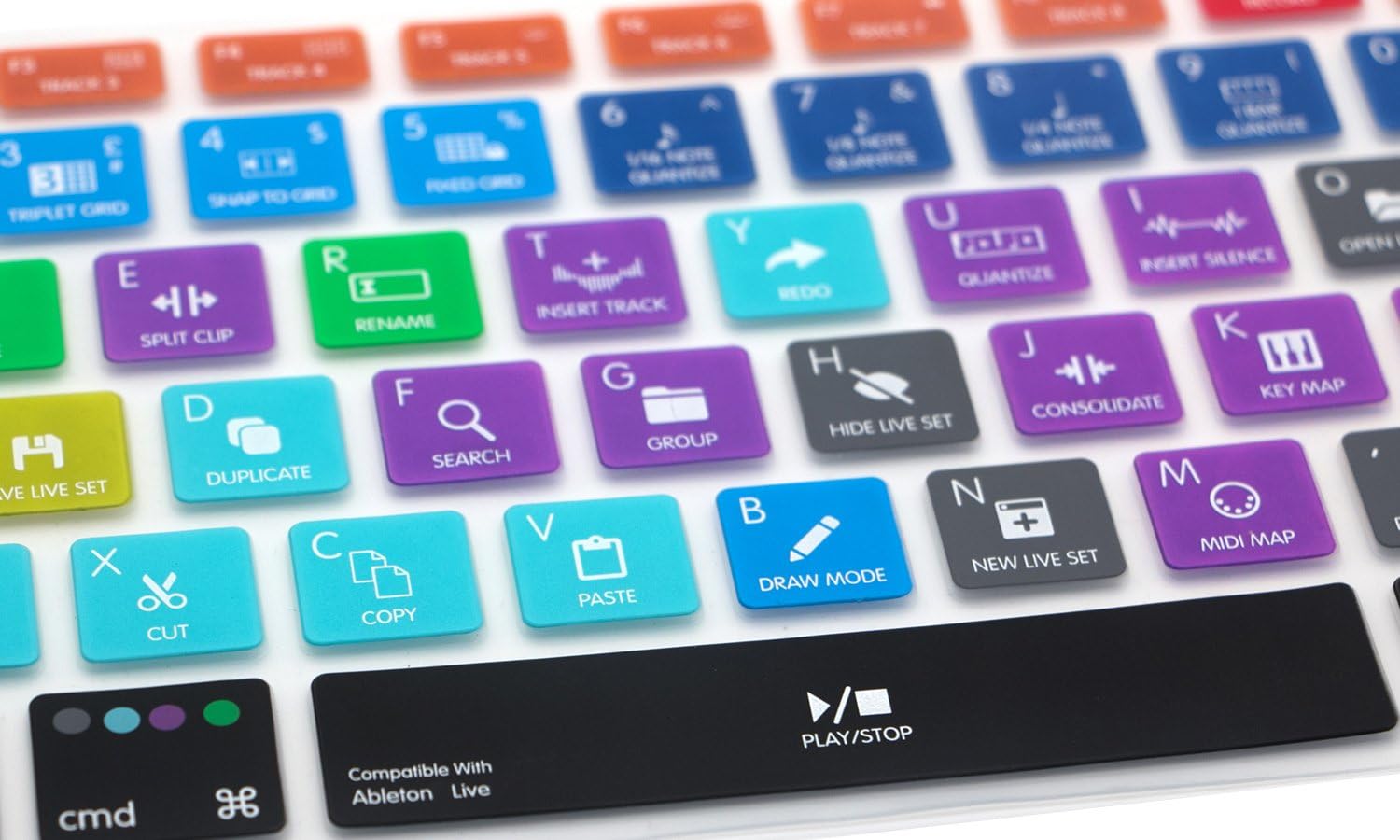 MMDW Ableton Live Shortcuts Keyboard Skin Hot Keys Keyboard Cover for MacBook Pro 13" 15" 17"(with or w/out Retina Display) Silicone Skin for MacBook Old Air 13" - Image 5