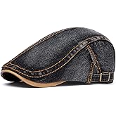 CNUSER Cotton Newsboy Cap,Breathable Ivy Gatsby Cabbie Beret Hat for Men's Women Driving Hunting Golf