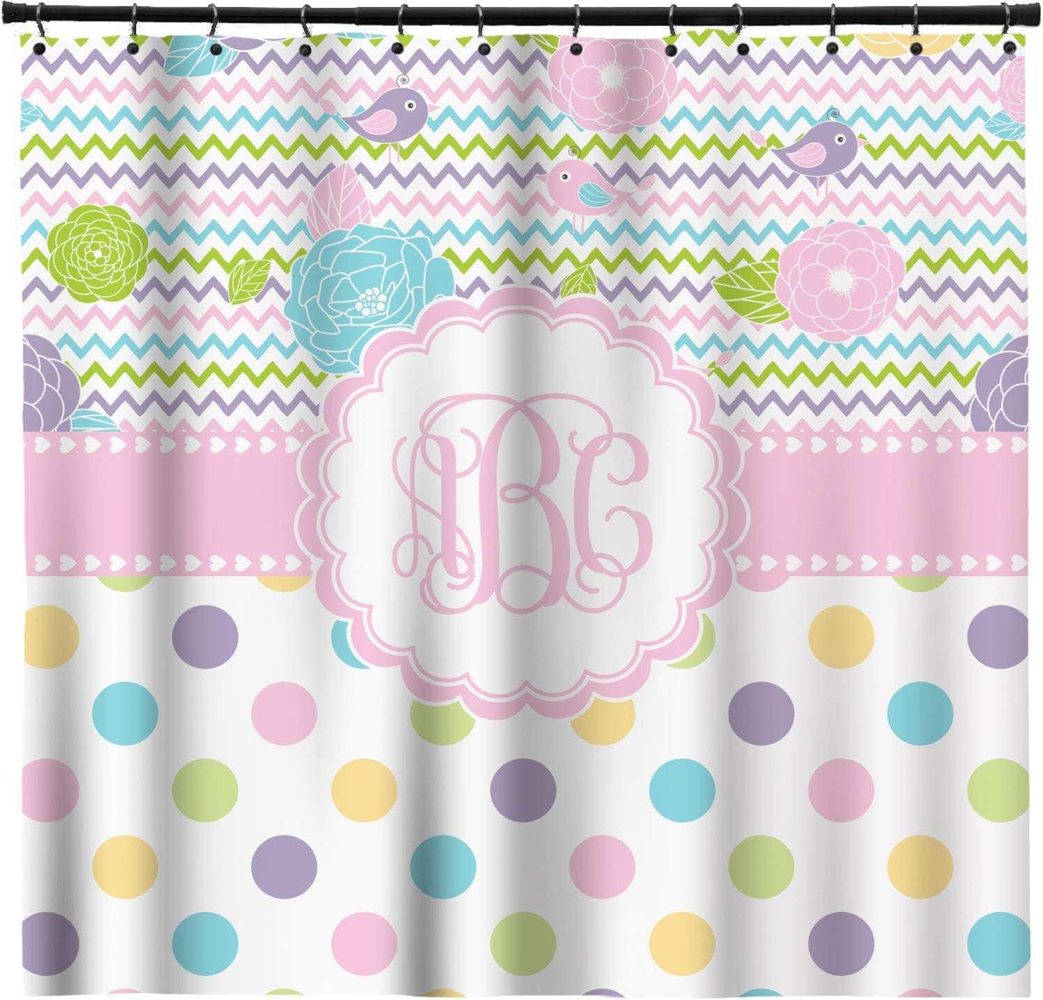 Amazon Com Rnk Shops Girly Girl Extra Long Shower Curtain 70