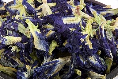 Clitoria Ternatea, Organic Butterfly Pea, Natural Cocktail colorant, Organic Tea, Thai Herbal Tea, Fair-trade, Flower Tea (25