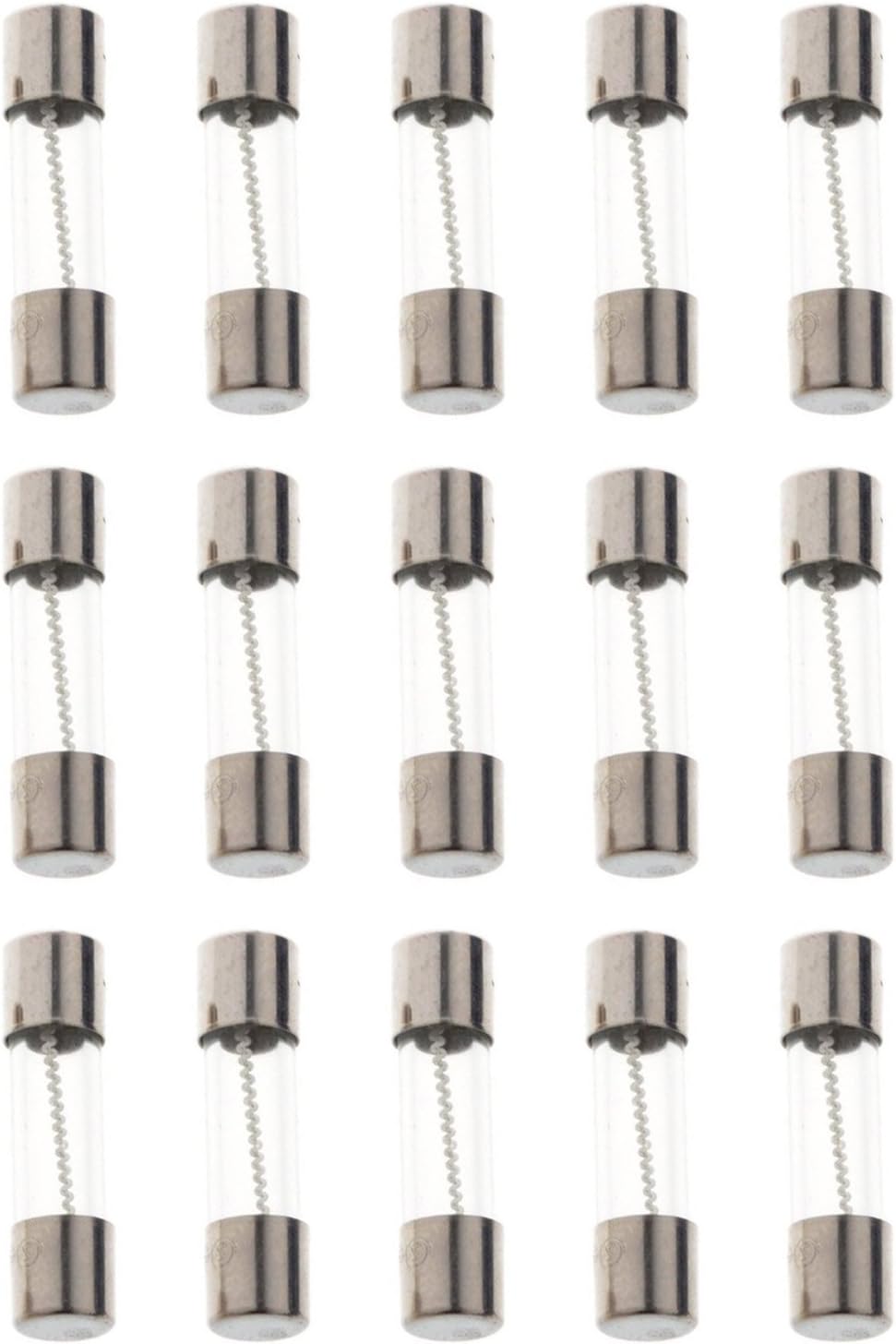 15pcs 3.15Amp 250V Slow-Blow Glass Tube Fuse T3.15A Fuse, 20x5mm