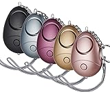 Safesound Personal Alarm Keychain,5 Pack 130DB Personal Security Alarm with LED Lights,Emergency Safety Alarm for Kids Student Women Teen Girls Night Workers Elderly