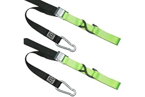 ANLU LOAD 1.5in x 6.5ft Motorcycle Tie Down Straps,Cambuckle Tiedown Straps,Can be Fixed Motorcycle, ATV,UTV(Pair