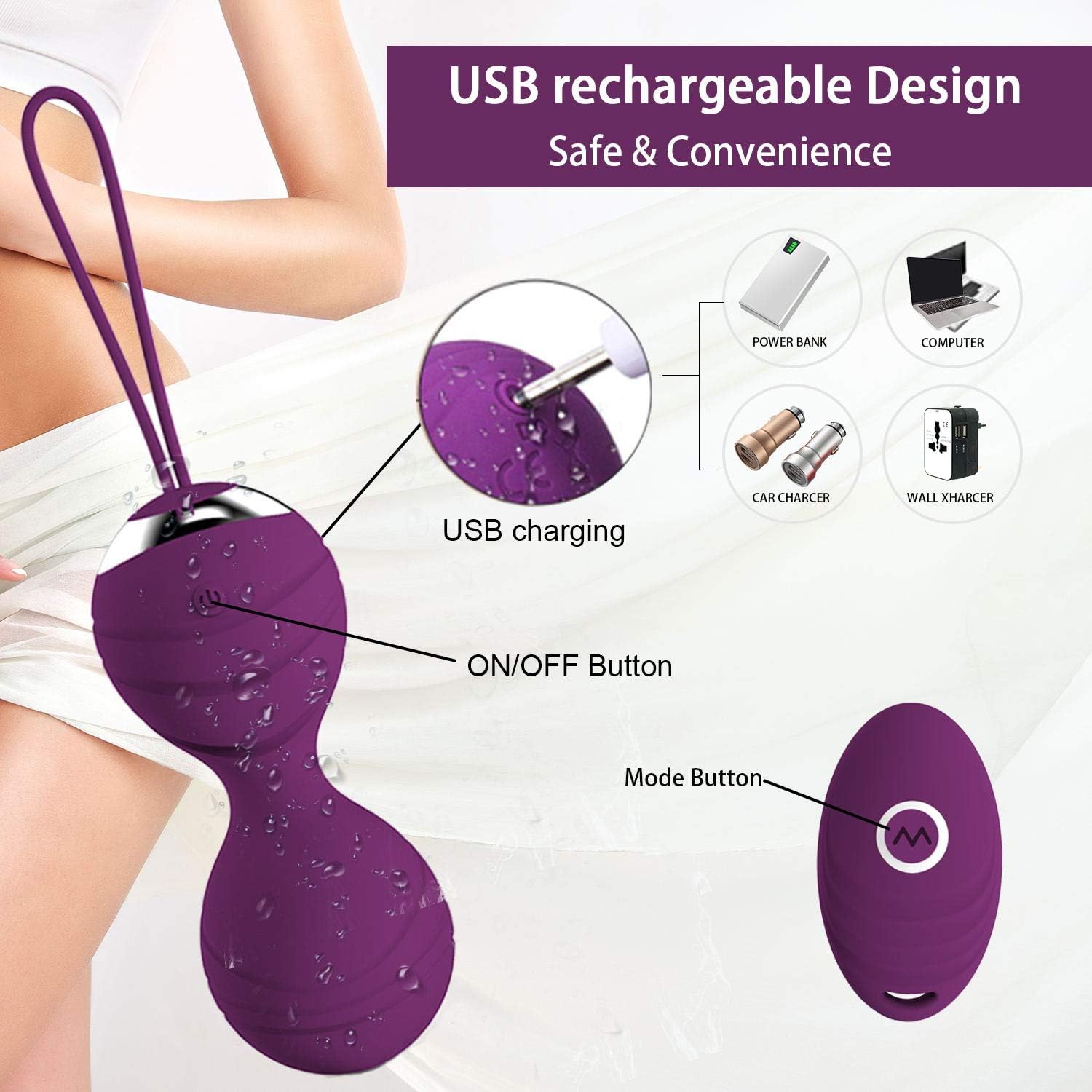 Kegel Exercise Weights for Women - Ben Wa Kegel Balls for Beginners & Advanced Pelvic Floor Exercises, 3 Weights Kegel Exercise Products Training Kits for Resolves Incontinence & Bladder Control: Health & Personal Care