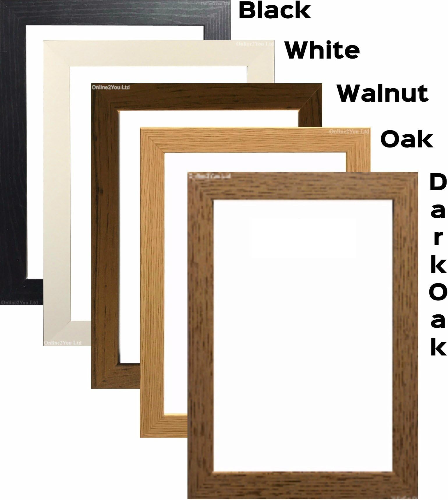 Picture Photo Frame / Maxi Poster Frame Wood Finish Available in Black, Dark-oak, White, Walnut & Oak (36x24", Oak)