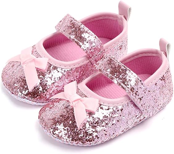 HOT1950s Baby Shoes 015Months Kids, PU Leather Soft Sole Bowknot