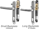 Avocet Pioneer Sprung Upvc Door Handle 92mm PZ Chrome 215mm Pair Set view 4