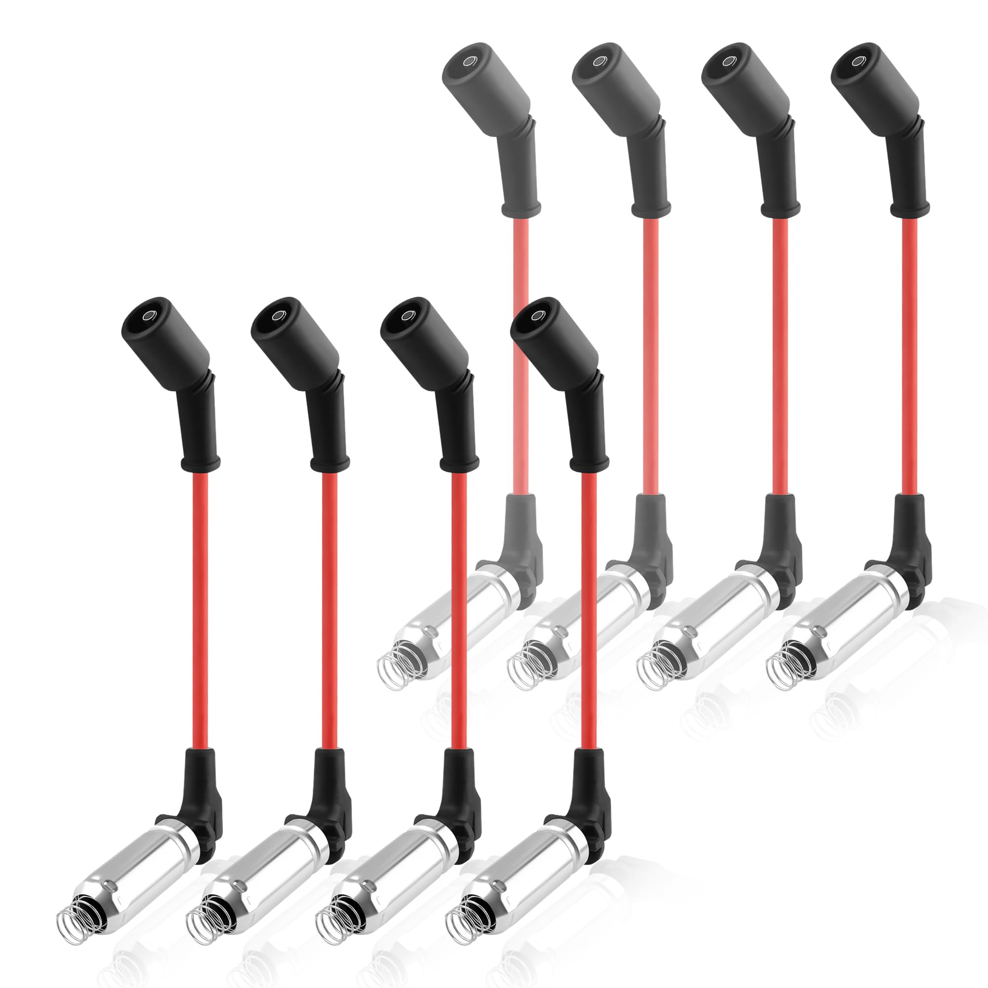 Photo 1 of ***PARTIAL SET/ MISSING 1*** IHOTDER 8PCS Spark Plug Wires Set Compatible with GMC Hummer Chevrolet Cadillac,Spark Plugs and Wires Replacement OEM#M8-48322,48322R,Premium Ignition Wire Set Car Accessories
