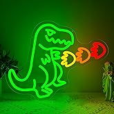 Dinosaur Neon Sign, Dinosaur LED Neon Light Signs for Boys Room Decor Jurassic Dino Night Lamp Light for Party Bedroom Nursery Decorations Christmas Birthday Gift Dimmable USB Powered(15.4"*10.2")
