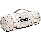 Extra Large Picnic Outdoor Blankets with Carry Strap, Oversized 78"x57" Waterproof & Sand Proof Portable Camping Mat, Outdoor Beach Mat ,Indoor(Brown)