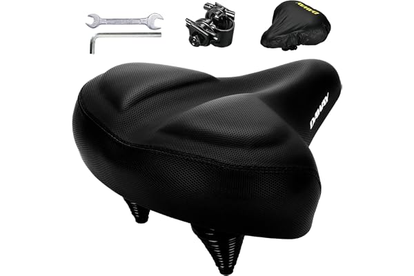 DAWAY C40 Comfortable Oversized Bike Seat - Compatible with Peloton, Exercise, Mountain or Road Bikes, Extra Wide Bicycle Sad