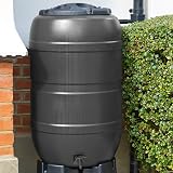 Charles Bentley 210L Water Butt Set with Tap Stand Filler Kit Black view 2