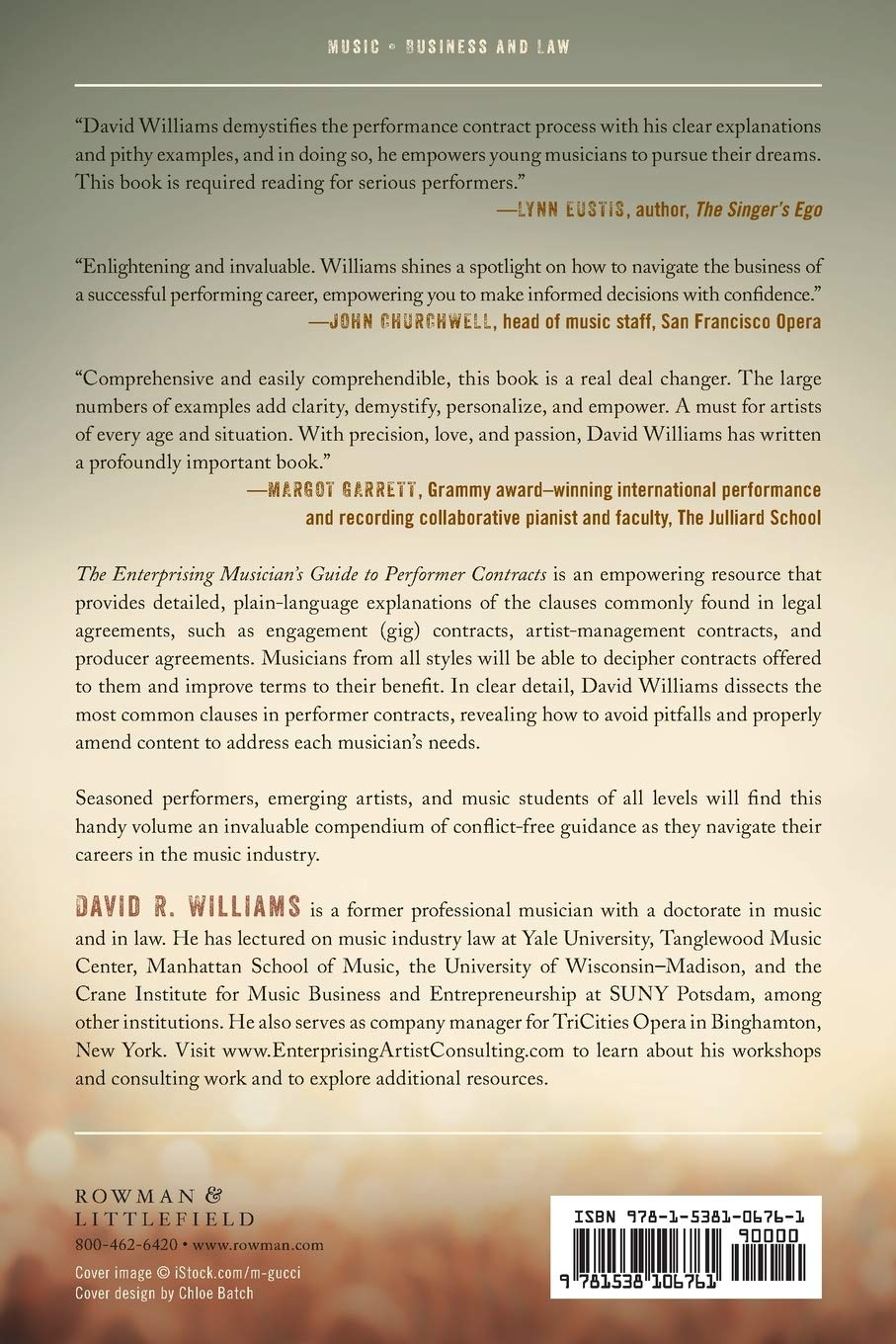 The Enterprising Musician S Guide To Performer Contracts Williams David R Blythe Stephanie 9781538106761 Amazon Com Books