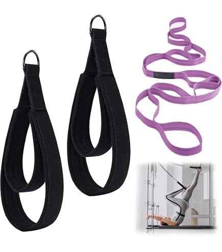 Amazon.com : Juexica 2 Pcs Pilates Straps for Reformer Double Loop