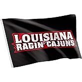 Desert Cactus University of Louisiana at Lafayette ULL Flag - 3 x 5 Feet Ragin' Cajuns Banner, Indoor/Outdoor Durable Fabric, 100% Polyester Design (Style 3)