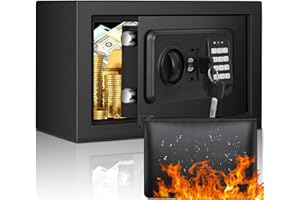 ZOGOLA 0.5 Cubic Small Fireproof Safe Box with Fireproof Money Bag, Anti-Theft Digital Home Security Safe with Combination Lock, Hidden Safe for Pistol Money Medicine Important Documents