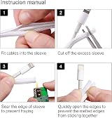 Alex Tech 10ft USB Cable Protector Split Braided Wire Loom 1/8 in White view 5