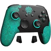 Switch 2 Pro Controller Hall Effect for Switch OLED/2, Wireless Switch Remote with NFC, Firefly Bluetooth Hidden Glow RGB Gamepad with Wake Up,Turbo,Macro Back Buttons,Gyro,Motion &amp; Vibration Control
