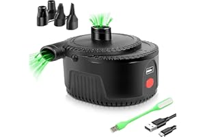 Berocia Extra Long 6.56ft Air Mattress Pump Car Adapter Plug in Electric Air Pump for Inflatables Balloons Air Bed Pool Toy Raft Boat AC Pump Quick-Fill Inflator Deflator Pumps for Outdoor Camping