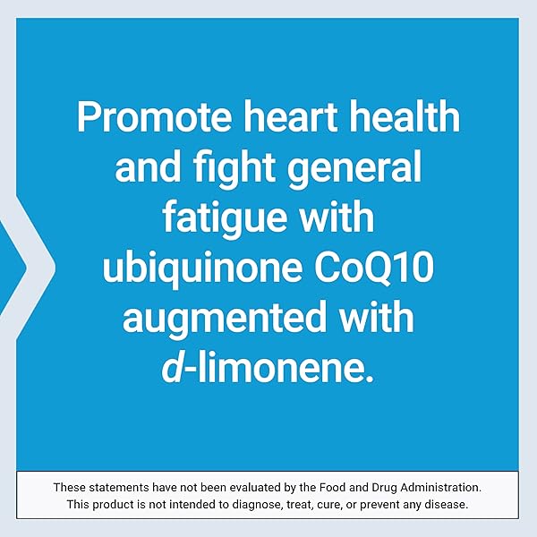 LIFE EXTENSION COQ10 (UBIQUINONE) WITH D-LIMONENE – HEART HEALTH, FIGHT GENERAL FATIGUE, BETTER ABSORPTION – GLUTEN-FREE, NON-GMO – 60 SOFTGELS