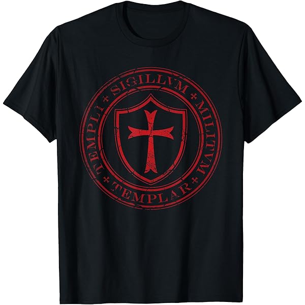 Amazon.com: Distressed Knights Templar Cross and Shield Crusader T