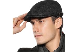 Happy Cherry Men's Flat Top Newsboy Hat Adjustable Lightweight Cap