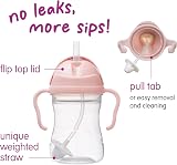 b.box Sippy Cup 240ml Drink from Any Angle Fliptop Weighted Straw BPA Free view 4