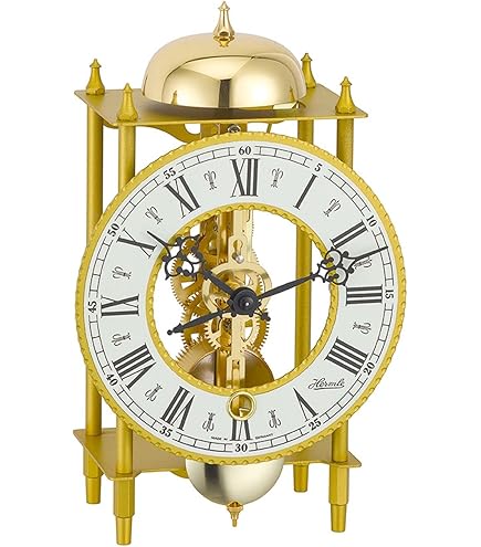 Amazon.com: Hermle Walnut Table Clock with Brass Skeleton