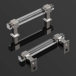 knobelite 5 Pack Cabinet Pulls with Square Acrylic