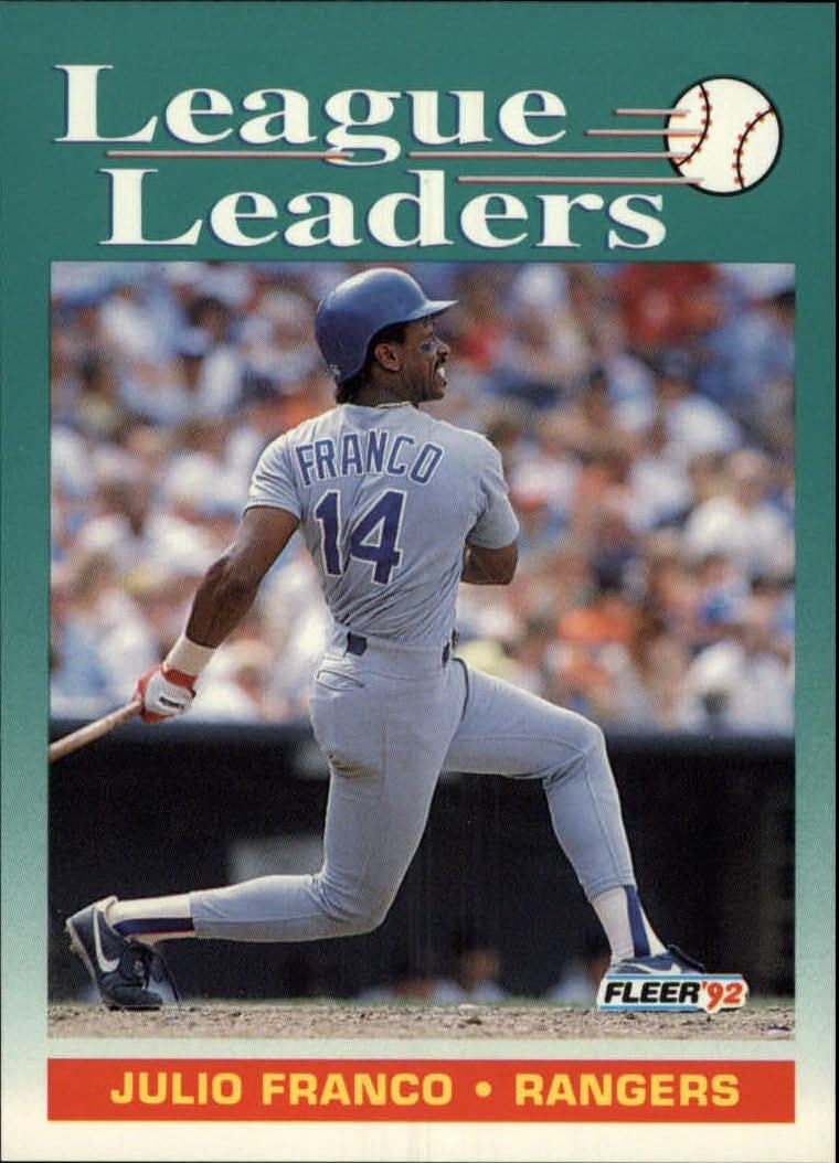 1992 Fleer Baseball Card 690 Julio Franco Collectibles