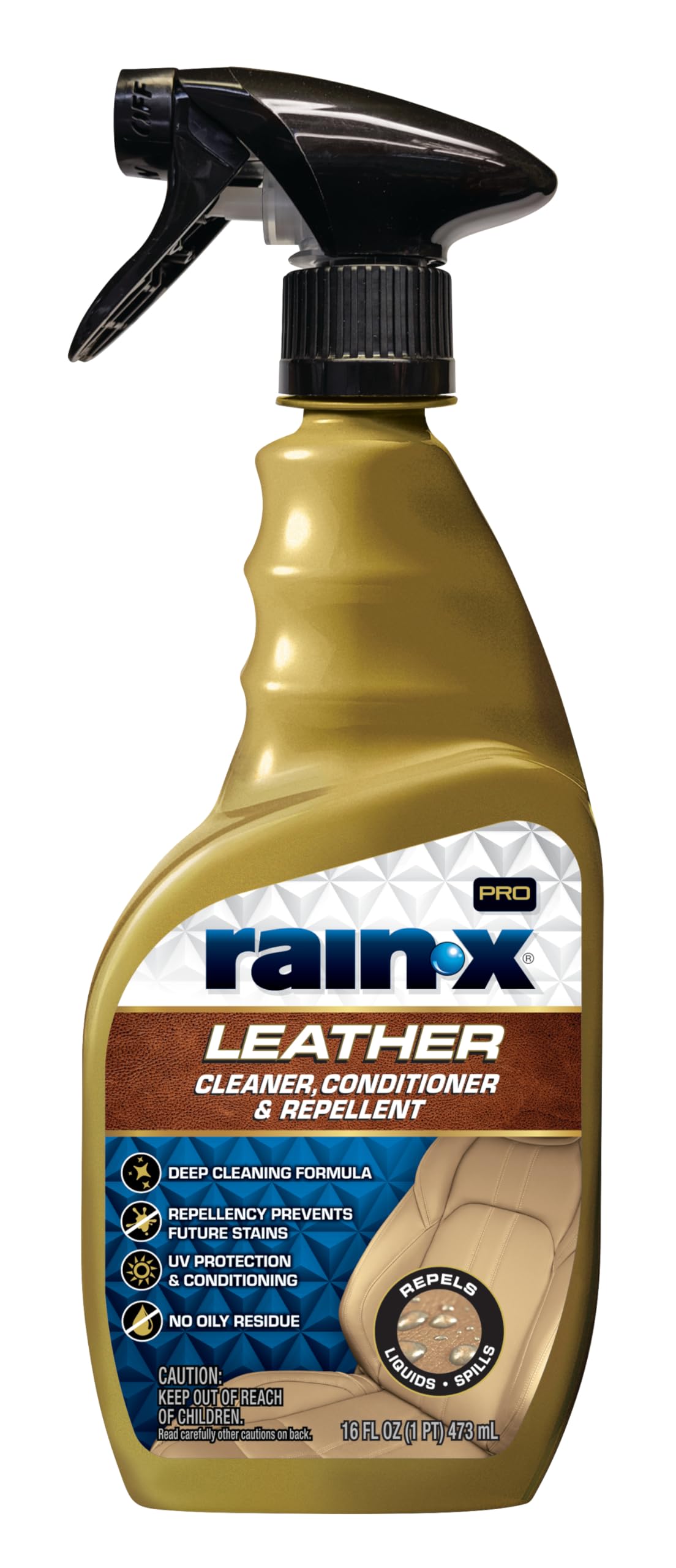 Photo 1 of *MINOR DAMAGE - USED*
Rain-X 620236SRP Leather Cleaner Conditioner & Repellent for Car Interiors, Cleans + Repels while Moisturizing, Restores Leather to Natural, Fresh Scent without Residue 16 Fl Oz.