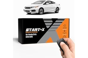 Start-X Remote Starter Kit for Honda Civic (2012, 2013, 2014, 2015) Vehicles | Key Ignition | Plug N Play Install | Lock 3X to Remote Start | Zero Wire Splicing