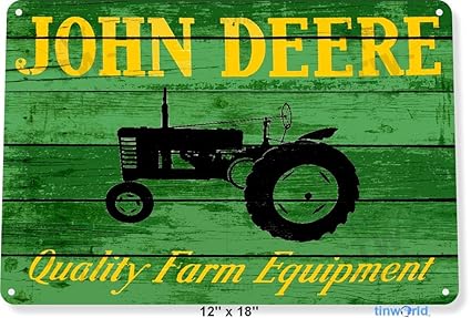 Amazon Com Unoopler 12 X 16 Tin Sign John Deere Tractor Farm