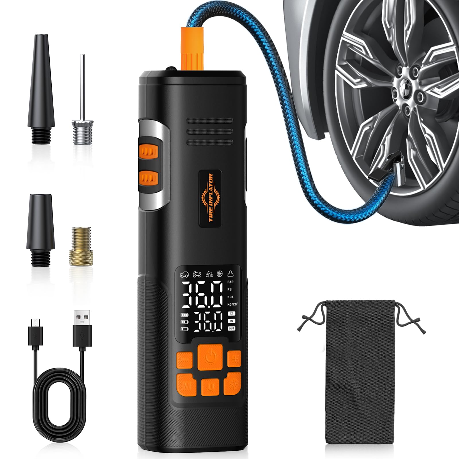 Closest Match: Aneson Tire Inflator Portable Air Compressor