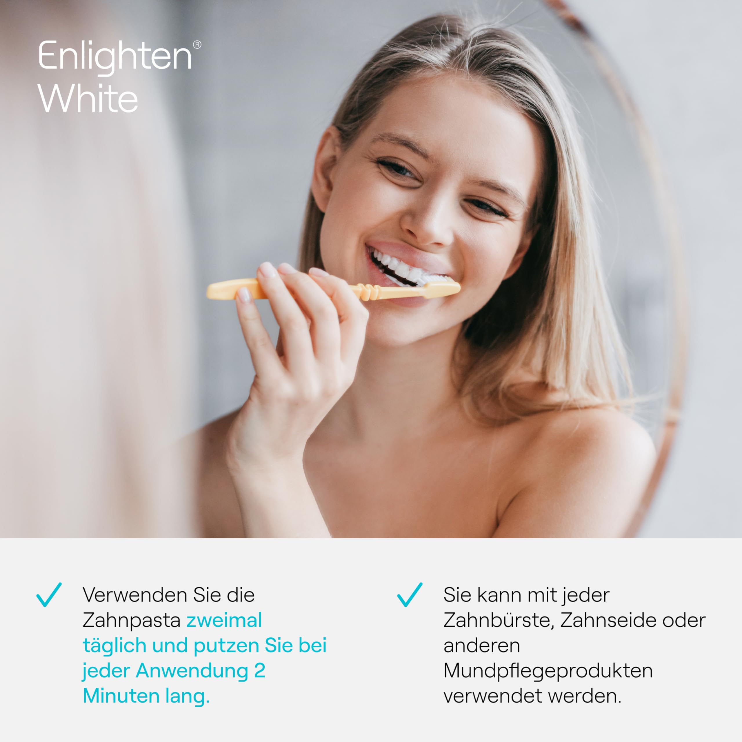 Enlighten White - Fluorid aufhellende Zahnpasta, 75 ml - Zahnschmelzschutz und Zahnaufhellung, für gesunde und strahlend weiße Zähne, von Zahnärzten empfohlen - 3 Stücke 5