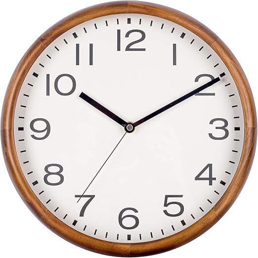 Adecor 12 Inch Wall Clock, Classic Numbers Decorative Clock