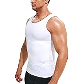 Mens Compression Shirt Slimming Undershirt Body Shaper Vest Workout Tank Tops Shapewear Abs Abdomen