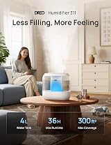 DREO 4L Cool Mist Humidifier for Bedroom Baby Quiet Oil Diffuser Top-Fill 36H view 2